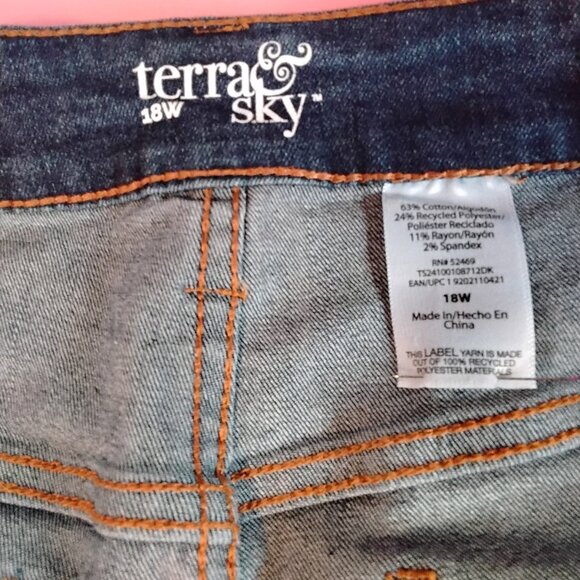 Terra & Sky Women's Size 18W Cut Off Jean Shorts - Picture 3 of 3